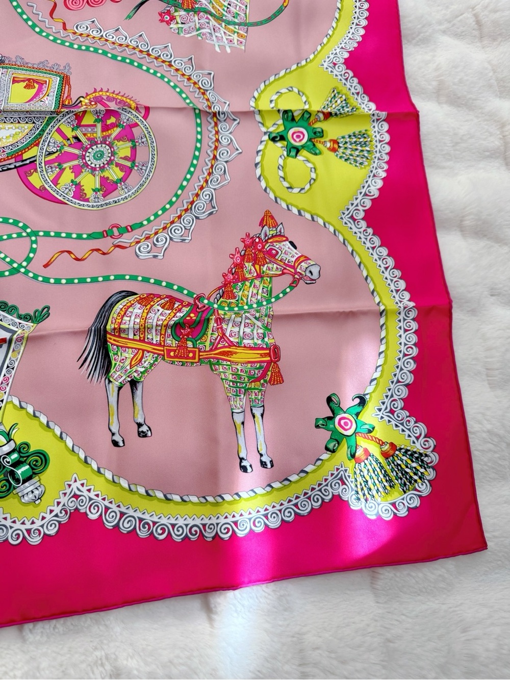 Hermès Paperoles silk scarf 90 - Picture 5 of 9